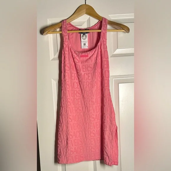 Versace x Dua Lipa Collab Embossed Tank Dress - Picture 2 of 6